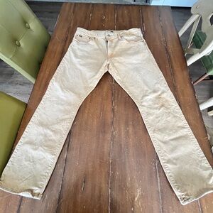 GUC Polo Beige Varick Slim Straight Jeans 38x30